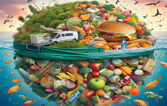 Countertop Compost Bin - food waste in America - image of waste