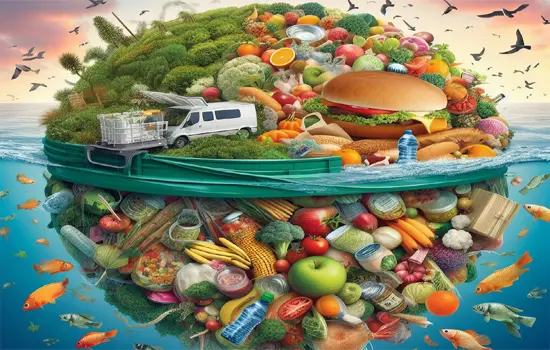 Countertop Compost Bin - food waste in America - image of waste