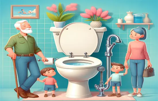 family bidet - a family image with a toilet seat