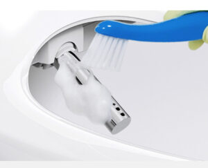 Toilet Bidet manual nozzle cleansing with soft brush