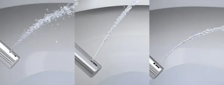 bidet variable water pressure and nozzle movement