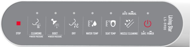 Automatic Bidet Toilet - 5900 Keyboard - function keys