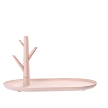 The tray holder for beauty desk - pink color