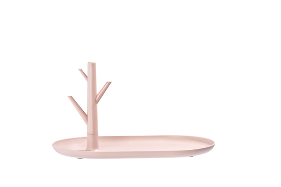 The tray holder for beauty desk - pink color