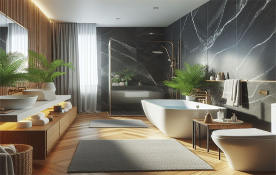 premium bidet - modern bathroom with a bidet seat setting