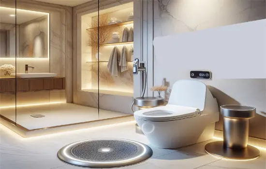 adjustable bidet - a bathroom with a modern bidet seat image setting