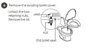 how to install a bidet seat - remove the old lid - step 4