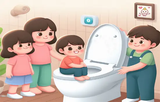 Bidet toilet seat for kids - a bidet seat in a restroom with kids